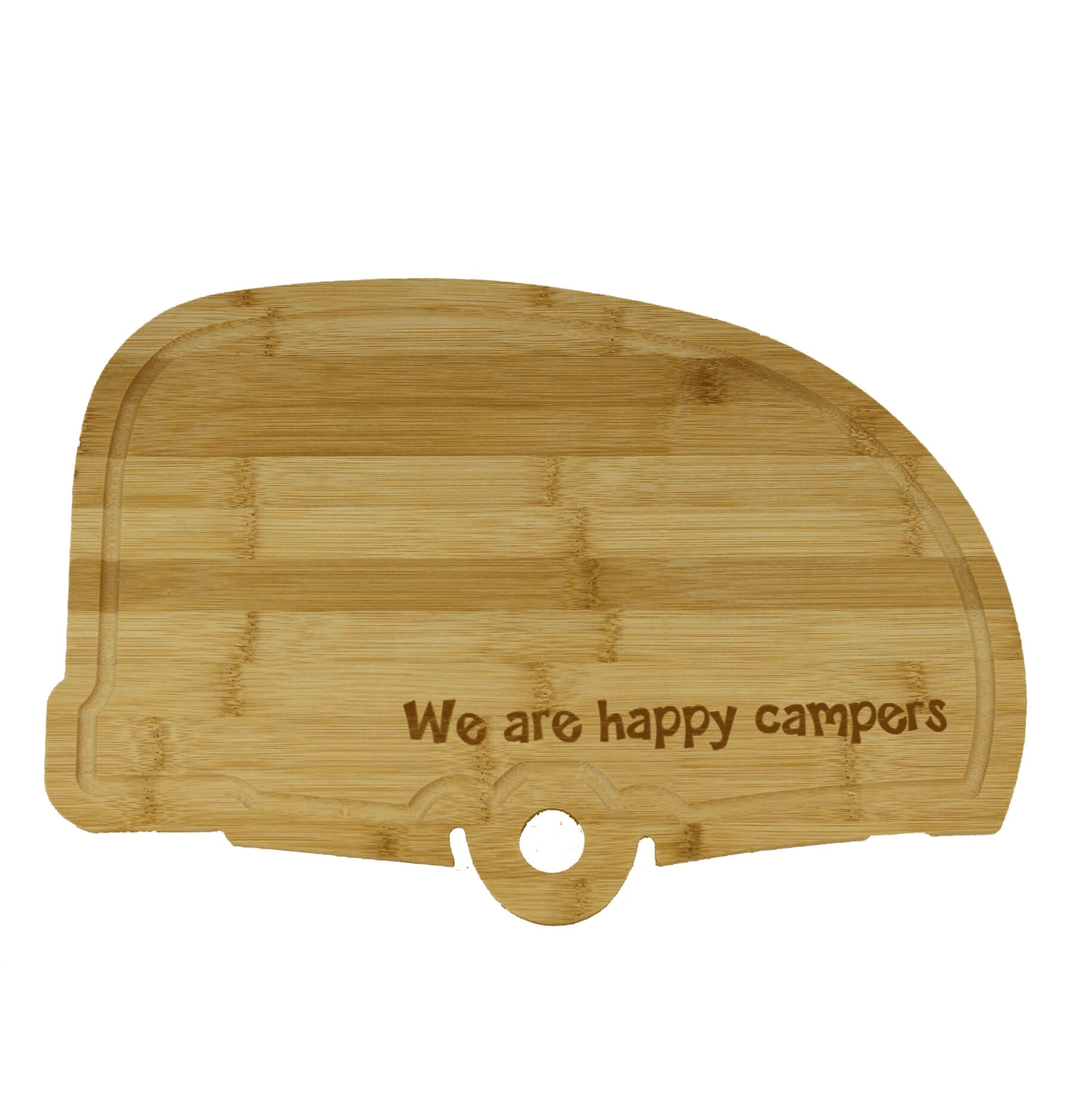 Happy Camper RV Trailer Camping Bamboo Cutting Board Kitchen Carving Board  13x9 